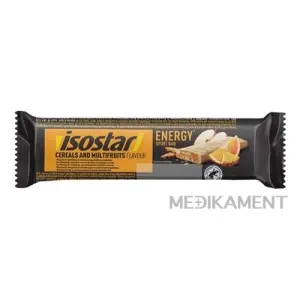 Isostar Energy sport bar MULTIFRUIT cereálna tyčinka v mliečnej poleve príchuť ovocie 40 g