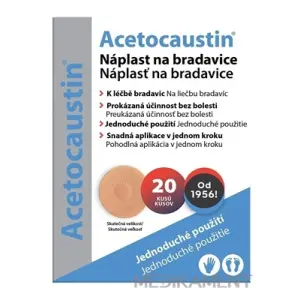 Acetocaustin náplasť na bradavice 20 ks