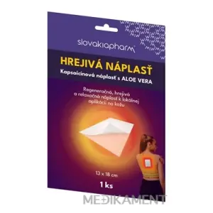 Slovakiapharm Hrejivá náplasť kapsaicínová s aloe vera (13 x 18 cm) 1 ks