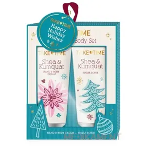 TAKE TIME Darčekový set Hand&Body Shea&Kumquat krém na ruky a telo 50 ml + cukrový peeling