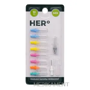 HERBADENT HERo ELECTRA Medzizubná kefka Mix doplnkové balenie nadstavcov 10 ks