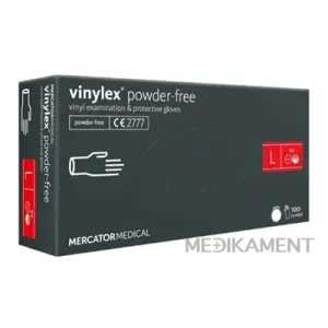 MERCATOR Vinylové rukavice veľ.L transparentné nesterilné nepudrované 100 ks