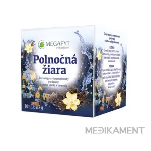MEGAFYT Polnočná žiara čierny čaj s chuťou vanilky a karamelu porciovaný 10 x 2 g 