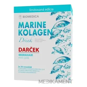 BIOMEDICA Marine kolagen drink + Darček vrecúška 2x30 ks (60 ks) + darček mini sada 4Kerah