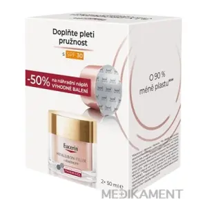 Eucerin HYALURON-FIL.+ELASTICITY Denný krém Rosé dóza + náhradná náplň 2 x 50 ml