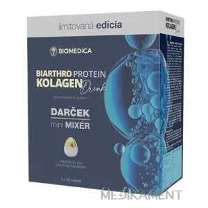 BIOMEDICA Biarthro Protein Kolagen drink + Darček vrecúška 2 x 30 ks + darček