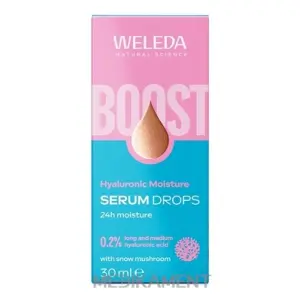WELEDA Hyaluronic Moisture SERUM DROPS so snežnou hubou 30 ml