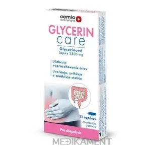 Cemio GLYCERIN care 2500 mg glycerínové čapíky pre dospelých 12 ks