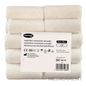 Hartmann Ovínadlo hydrofilné neelastické pletené nesterilné 8 cm x 10 m 10 ks
