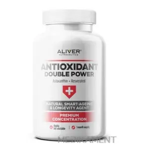 ALIVER ANTIOXIDANT DOUBLE POWER kapsule (Astaxanthin a Resveratrol 98% 254mg) 60 ks
