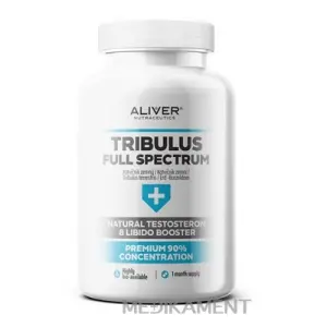 ALIVER TRIBULUS FULL SPECTRUM 500 mg Kotvičník zemný 90% kapsule 120 ks