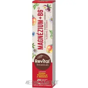 Revital Botanicals MAGNÉZIUM + B6 + mučenka a medovka šum. tablety 20 ks