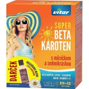 VITAR SUPER BETA KAROTÉN tbl s nechtíkom a sedmokráskou 80+40 zadarmo 120 ks