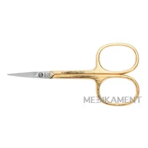 Nippes Nožničky na kožu zahnuté 9 cm farba zlatá 1 ks