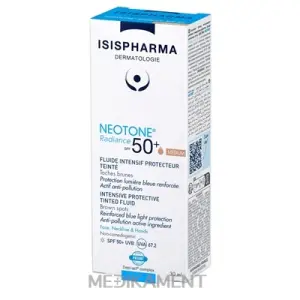 NEOTONE Radiance SPF 50+ tinted Medium tónovaný ochranný fluid pigmentové škvrny 30 ml