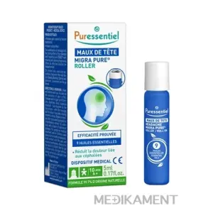 PURESSENTIEL MIGRA PURE Roll-on pri bolesti hlavy 9 esenciálnych olejov 5 ml