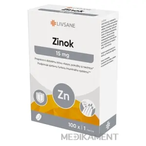 LIVSANE Zinok15 mg tablety 100 ks