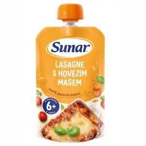 Sunar príkrm LASAGNE S HOVÄDZÍM MÄSOM zeleninovo-mäsový 120 g
