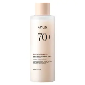 Anua Rice 70 Glow Milky Toner - Výživný toner s ryžovým extraktom a ceramidmi 250 ml