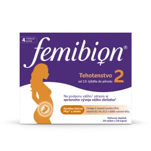 Femibion 2 Tehotenstvo 28 tabliet (vitamíny) + 28 kapsúl (DHA) 56 ks