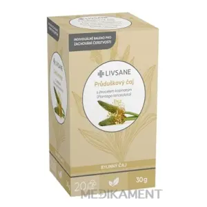 LIVSANE Čaj na priedušky so skorocelom kopijovitým bylinná zmes 20 x 1,5 g 