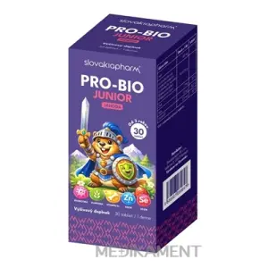 Slovakiapharm PRO-BIO JUNIOR príchuť jahoda tablety 30 ks