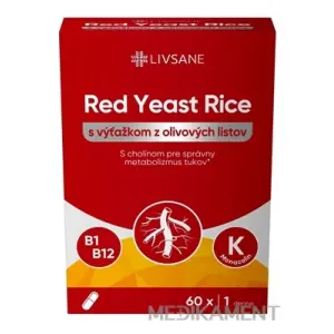 LIVSANE Red Yeast Rice kapsuly s výťažkom z olivových listov 60 ks