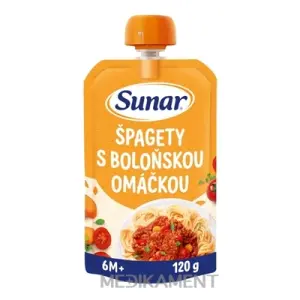 Sunar príkrm ŠPAGETY S BOLONSKOU OMÁČKOU zeleninovo-mäsový (od ukonč. 6. mesiaca) 120 g