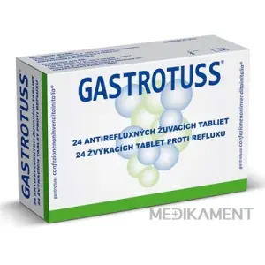 Gastrotuss tablety žuvacie antirefluxné 24 ks