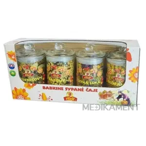 AGROKARPATY BABKINE sypané čaje sklenené dózy po 140 ml 4 druhy čajov 4 x 140 ml