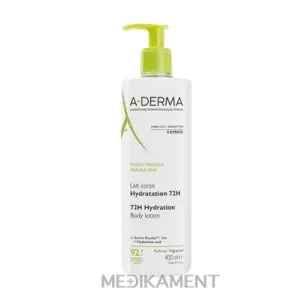 A-DERMA Telové mlieko 72H HYDRATÁCIA pre krehkú pokožku 400 ml