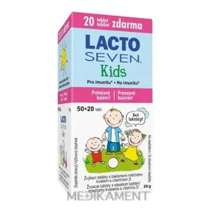 Vitabalans LACTOSEVEN Kids žuvacie tablety 50+20 zdarma (70 ks)