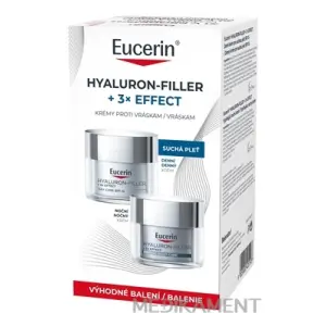 Eucerin HYALURON-FILLER+3xEFFECT DUO proti vráskam d. krém SPF15 50 ml + nočný krém 50 ml