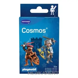 Cosmos Playmobil Novelmore vodeodolná detská náplasť na rany 3 veľkosti + maľovanka 12 ks