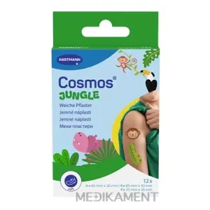 Cosmos Jungle náplasť v tvare zvieratiek 3 veľkosti 12 ks