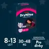 HUGGIES DryNites L pre dievčatá plienkové nohavičky 30-48 kg 9 ks