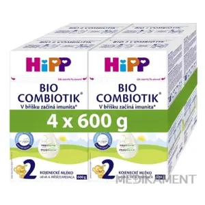 HiPP 2 BIO COMBIOTIK následná mliečna dojčenská výživa od ukonč. 6. mesiaca 4 x 600 g