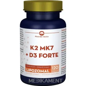 Pharma Activ Lipozomal K2 MK7 + D3 FORTE kapsuly 120 ks