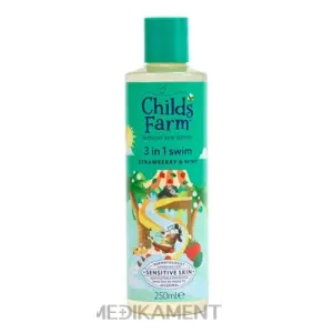 Childs Farm 3 in1 Swim sprchový gél šampón a kondicionér jahoda a mäta 250ml