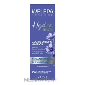 WELEDA HydraSHINE Vlasový olej s olejmi z boráka argánu a ľanu 30 ml