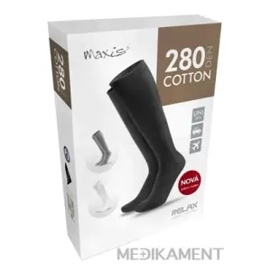 MAXIS RELAX COTTON 280 DEN LÝTKOVÉ PANČUCHY veľkosť S-X chodidlo 36-38 čierne 1 pár