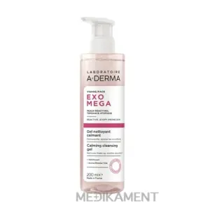 A-DERMA EXOMEGA Upokojujúci čistiaci gél reaktívna pleť so sklonom k atopii 200 ml