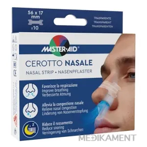 MASTER AID CEROTTO NASALE Nosové náplasti transparentné 56 x 17 mm 10 ks