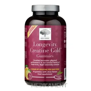NEW NORDIC Longevity Creatine Gold Gummies želé bonbóny s citrusovou príchuťou 90 ks