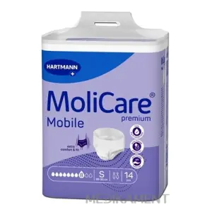 MoliCare Premium Mobile 8 kvapiek S plienkové nohavičky naťahovacie fialové 14 ks