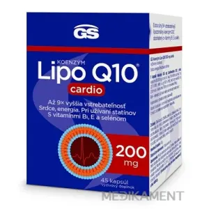 GS Koenzým Lipo Q10 200 mg cardio kapsule 45 ks