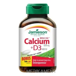 JAMIESON MEGA CAL VÁPNIK + VITAMIN D3 tablety 120 ks