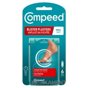 Compeed NÁPLASŤ na pľuzgiere na nohách MALÁ hydrokoloidná 6 ks