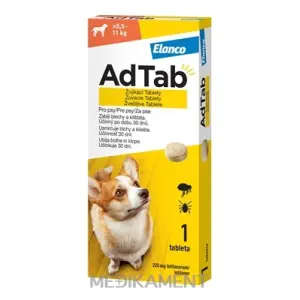 AdTab pre psy 225 mg žuvacie tablety hmotnosť psa > 5,5 – 11 kg 1 ks