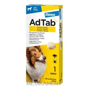 AdTab pre psy 900 mg žuvacie tablety hmotnosť psa > 22 – 45 kg 1 ks
